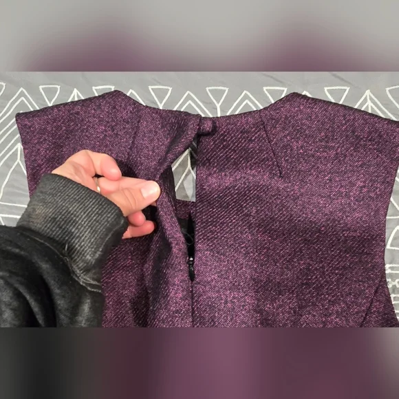 Milly Wool Blended Belted Mini Dress Size 0 - Picture 7 of 8